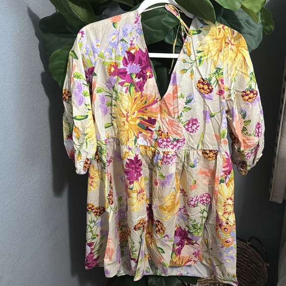 Baby doll balloon sleeve summer dress - Picture 2 of 2